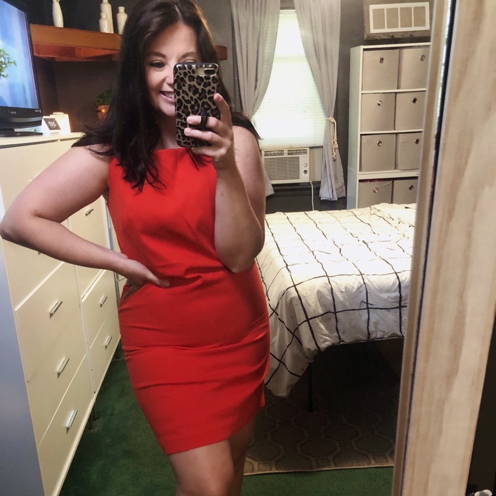 Gap Red Orange Sheath Dress